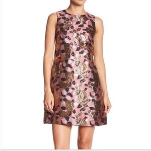Rachel Roy Cherry Blossom Metallic Floral Cocktail Dress Size 6